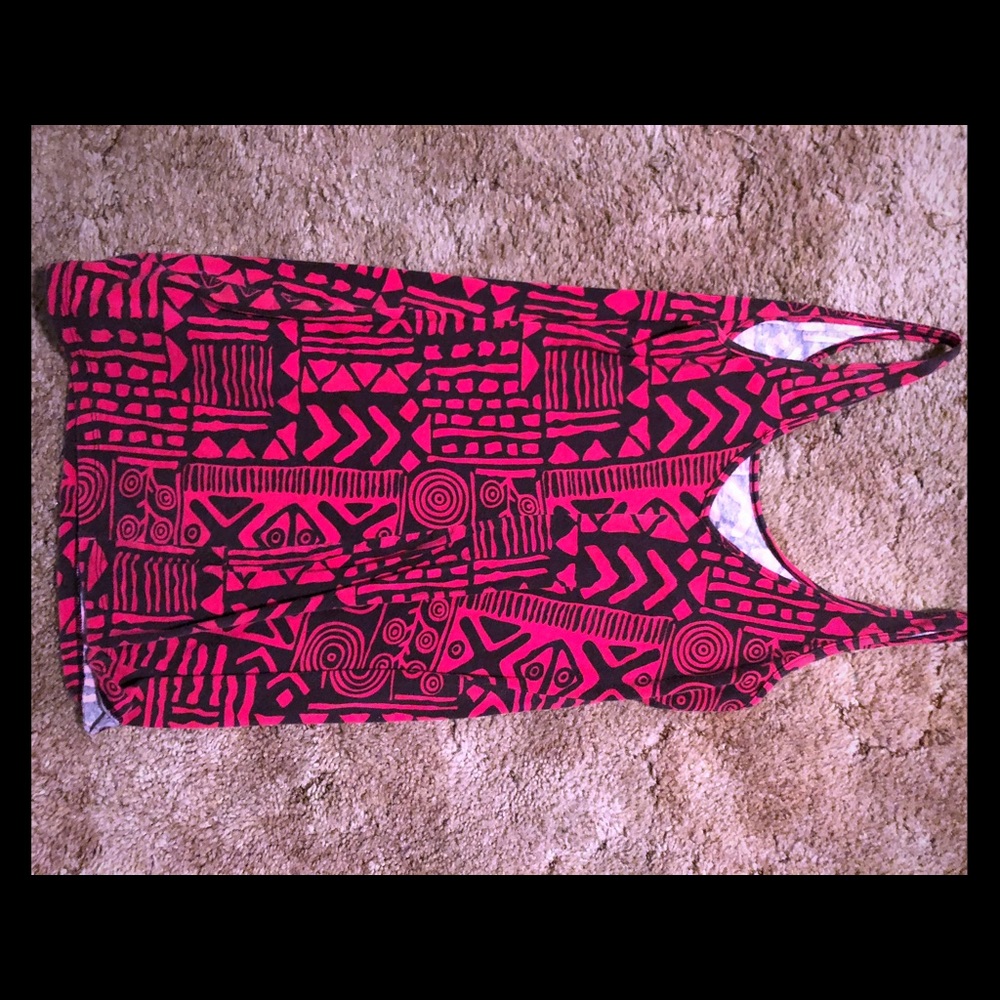Red and black top